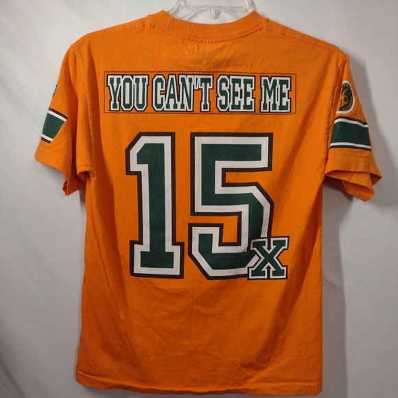 WWE Authentic Wear - 2015 John Cena Miami Colors 15x Champ Fair Condition Medium - Picture 10 of 13
